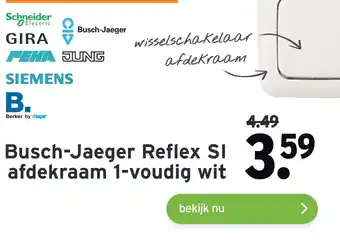 GAMMA Busch-jaeger reflex si afdekraam 1-voudig wit aanbieding