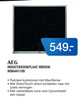 Electroworld Aeg inductiekookplaat inbouw aanbieding