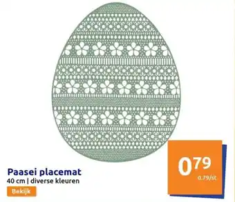 Action Paasei placemat 40CM aanbieding