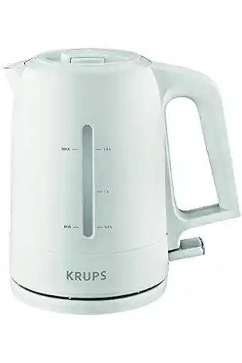 Amazon Krups BW2441 waterkoker Pro Aroma | 1,6 L inhoud | 2.400 W | verlichte aan/uit-schakelaar | wit aanbieding