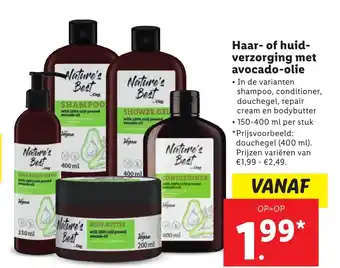 Lidl Haar- of huidverzorging met avocado-olie aanbieding