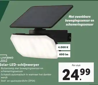 Lidl LIVARNO home Solar-LED-schijnwerper aanbieding