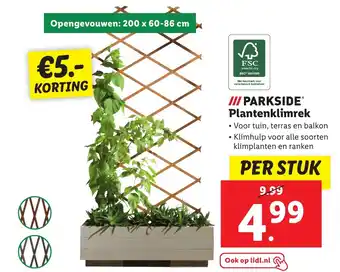 Lidl PARKSIDE Plantenklimrek aanbieding