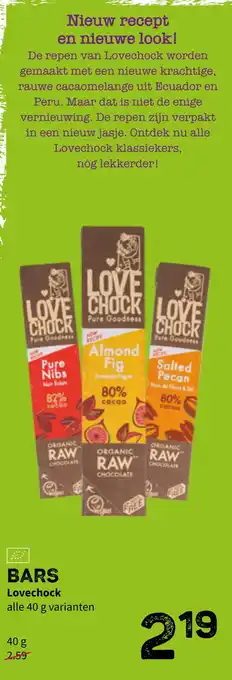 Ekoplaza Lovechock bars aanbieding