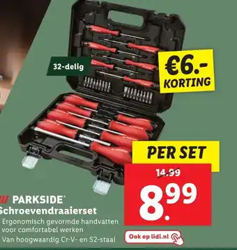 Lidl PARKSIDE Schroevendraaierset 32-delig aanbieding