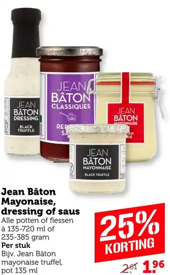 Coop Jean Bâton Mayonaise, dressing of saus aanbieding