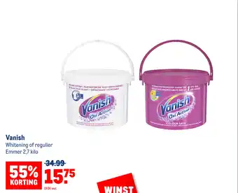 Makro Vanish whitening of regulier emmer 2,7 kilo aanbieding