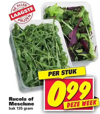 Nettorama Rucola of Mesclune 125gram aanbieding