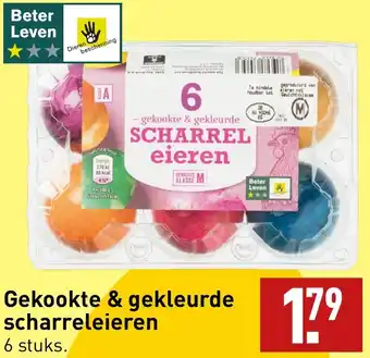 ALDI Gekookte & gekleurde scharreleieren 6 stuks aanbieding