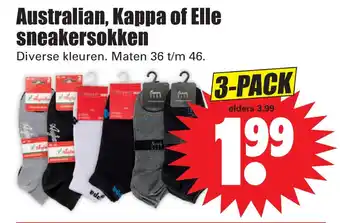 Dirk Australian, kappa of elle sneakersokken aanbieding