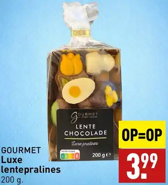 ALDI GOURMET Luxe lentepralines 200 g. aanbieding