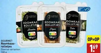 ALDI GOURMET Roomkaas Rolletjes 100g aanbieding