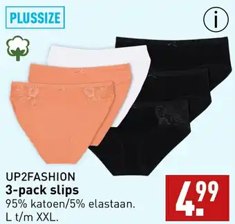 ALDI UP2FASHION 3-pack slips aanbieding