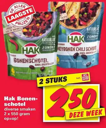 Nettorama Hak Bonenschotel 550gram aanbieding