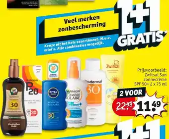 Kruidvat Veel merken zonbescherming aanbieding