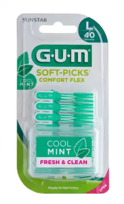 De Online Drogist GUM Soft Picks Comfort Flex Cool Mint Large 40ST aanbieding