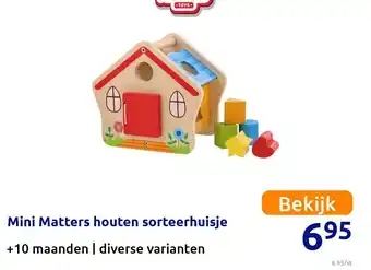 Action Mini Matters houten sorteerhuisje aanbieding