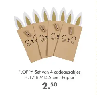 Casa Floppy set van 4 cadeauzakjes aanbieding
