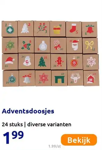 Action Adventsdoosjes aanbieding