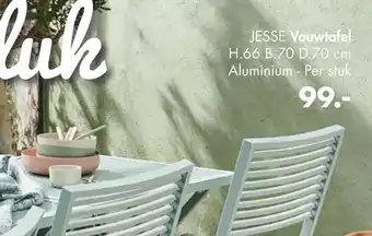 Casa Jesse vouwtafel 66x70x70 cm aanbieding