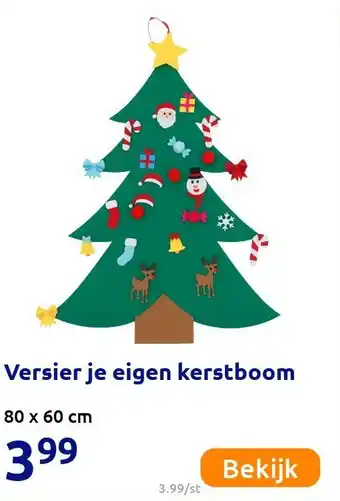 Action Versier je eigen kerstboom aanbieding