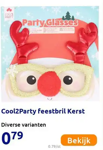 Action Cool2Party feestbril Kerst aanbieding