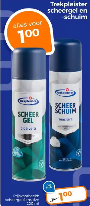 Trekpleister Scheergel en schuim per stuk aanbieding