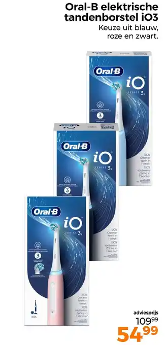 Trekpleister Oral-b elektrische tandenborstel iO3 aanbieding