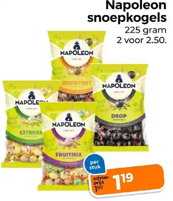 Trekpleister Napoleon snoepkogels 225 gram aanbieding