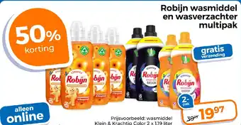 Trekpleister Robijn wasmiddel en wasverzachter multipak aanbieding