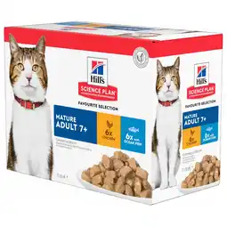 Pets Place Hill's Feline Maaltijdzakjes Senior Multipack - Kattenvoer - Kip 12x85 g aanbieding