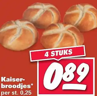 Nettorama Kaiser- broodjes aanbieding