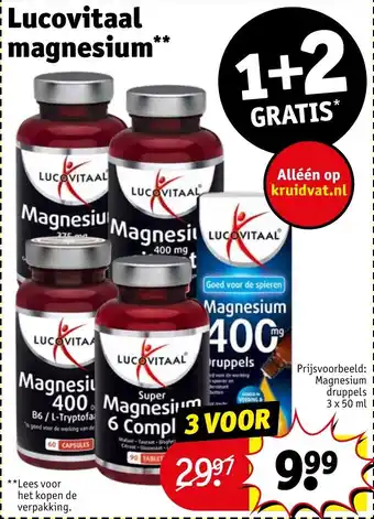 Kruidvat Lucovitaal magnesium aanbieding