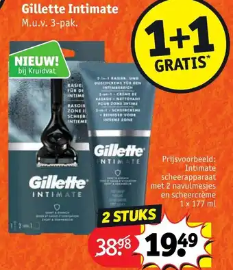 Kruidvat Gillette intimate aanbieding