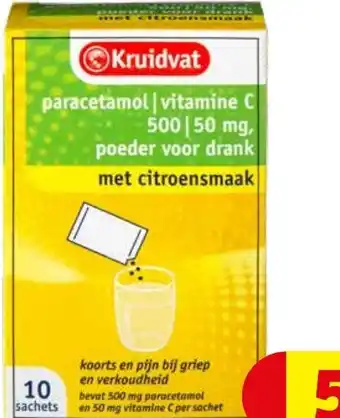 Kruidvat Paracetamol met vitamine c aanbieding