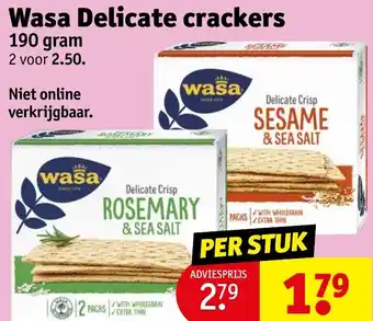 Kruidvat Wasa Delicate crackers 190 gram aanbieding