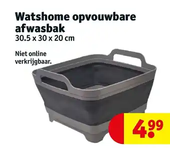 Kruidvat Watshome opvouwbare afwasbak 30.5 x 30 x 20 cm aanbieding