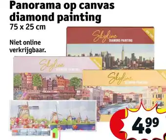 Kruidvat Panorama op canvas diamond painting 75 x 25 cm aanbieding