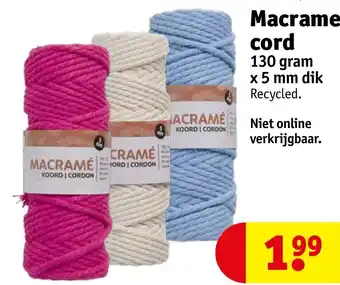 Kruidvat Macrame cord 130 gram x 5 mm aanbieding