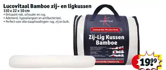Kruidvat Lucovitaal Bamboe zij- en ligkussen aanbieding