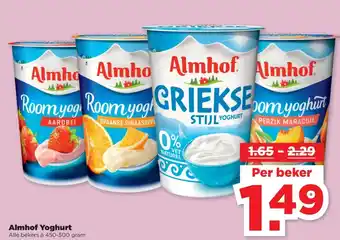 PLUS Almhof Yoghurt 450-500g aanbieding