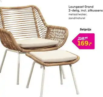 Leen Bakker Loungeset Grand 2-delig, incl. zitkussens aanbieding