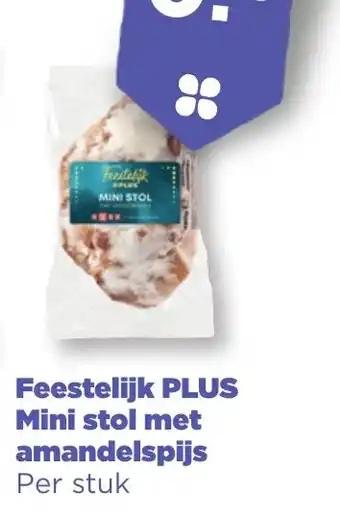 PLUS Feestelijk mini stol met amandelspijs per stuk aanbieding