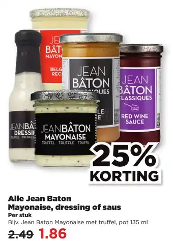 PLUS Alle jean baton mayonaise dressing of saus per stuk aanbieding