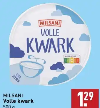 ALDI MILSANI Volle kwark 500g aanbieding