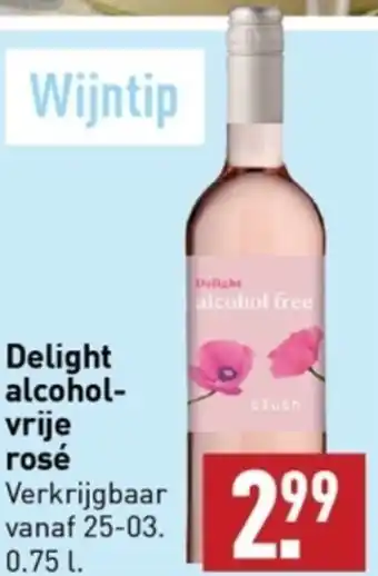 ALDI Delight alcoholvrije rosé 0.75L aanbieding