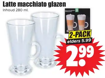 Dirk Latte macchiato glazen 280 ml aanbieding