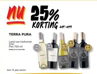 Jumbo TERRA PURA fles 750 ml aanbieding