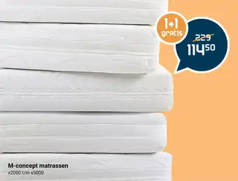 Beddenreus M-concept matrassen aanbieding