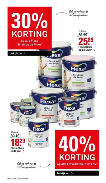 Karwei Flexa strak in de lak of flexa strak op de muur aanbieding